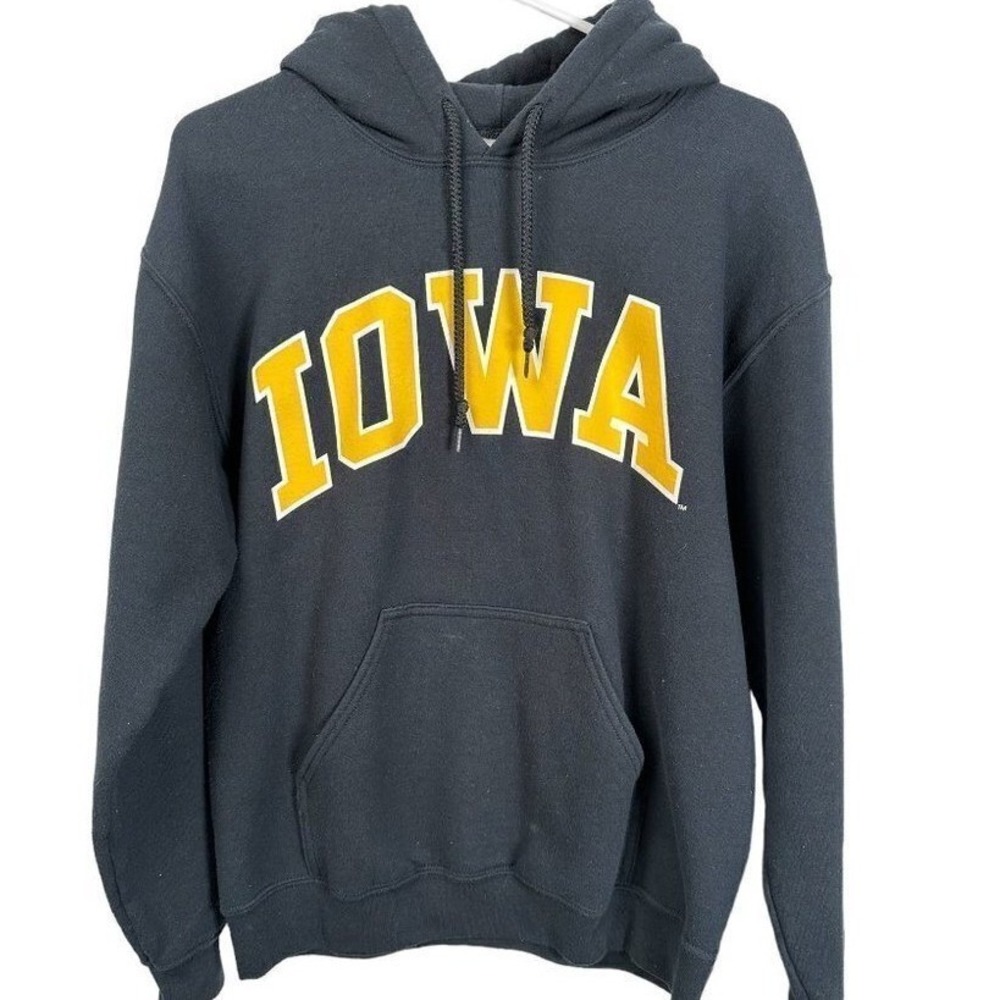 Gildan Iowa Hawkeyes‎ Hoodie Black Yellow Collegiate Sweatshirt Small